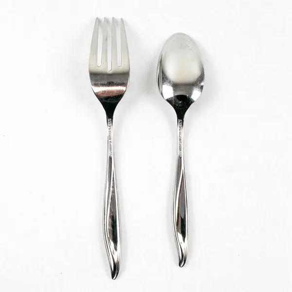 Lot of 2 Reed & Barton Evening Mood Stainless Salad Fork 7" Teaspoon 6"