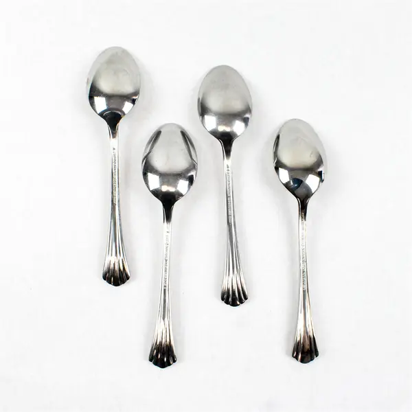 Lot of 4 Reed & Barton Esteril Stainless Steel Oval Soup Spoons 7-1/8"