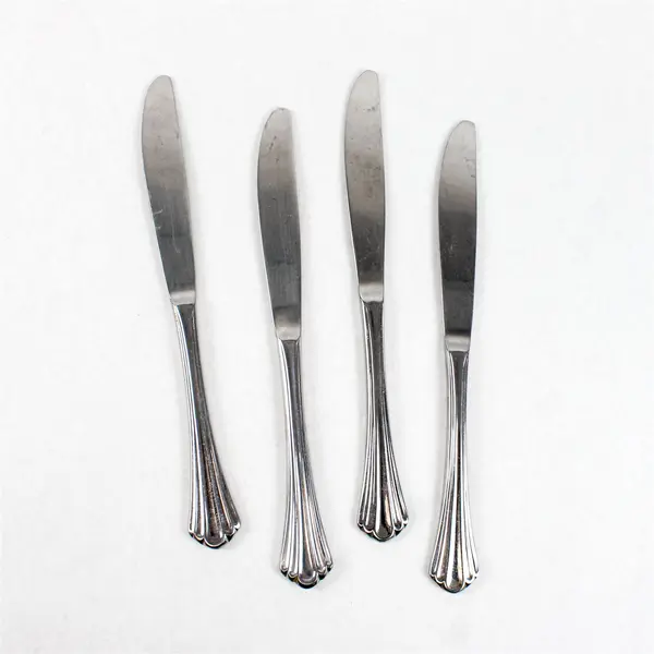 Lot of 4 Reed & Barton Esteril Stainless Steel Solid Dinner Knives 9-1/8"
