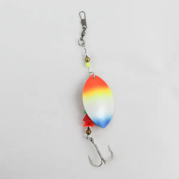 Lot of 2 Unbranded Multi-Color Wedding Ring Spinner Lures Freshwater