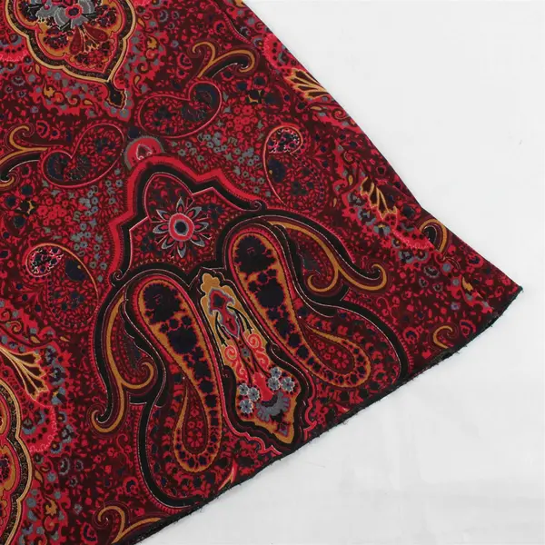 Vintage Susan Lawrence Red Paisley Boho Maxi Skirt Women's Large