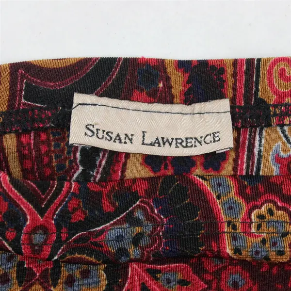 Vintage Susan Lawrence Red Paisley Boho Maxi Skirt Women's Large