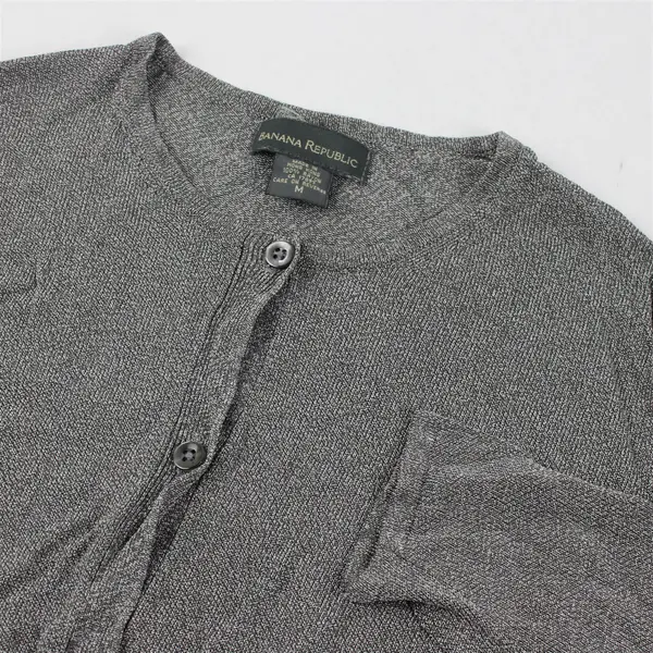 Banana Republic Lightweight Gray Button-Front Knit Cardigan Women's Medium