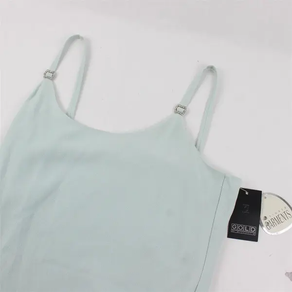 NWT Gold by Michael H Seafoam Green Sleeveless Maxi Dress Women's Size 14