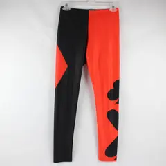 Romwe Black and Red Card Suit Leggings Women's Medium