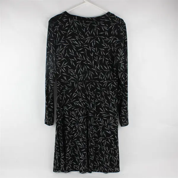 Vintage Ronni Nicole by Ouida Black Leaf Knee-Length Dress Sz 10