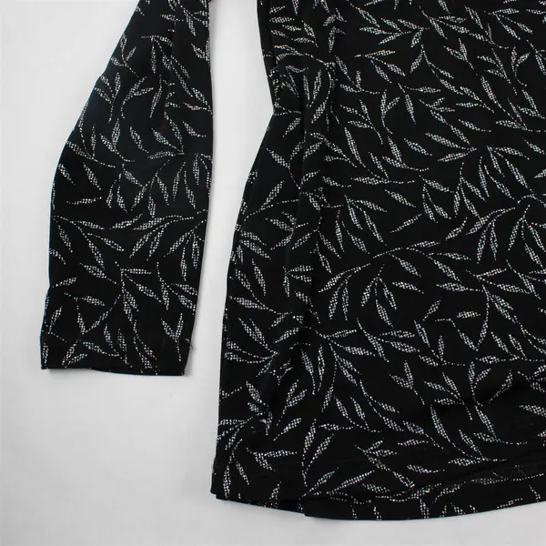 Vintage Ronni Nicole by Ouida Black Leaf Knee-Length Dress Sz 10