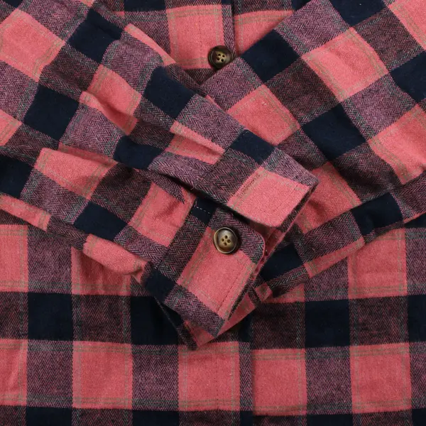 NWT Fantaslook Pink and Blue Check Button-Up Flannel Women's XL