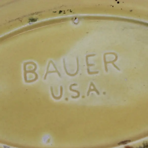 Vintage  1940s Bauer Pottery Yellow Aladdin Style 4 Cup Teapot