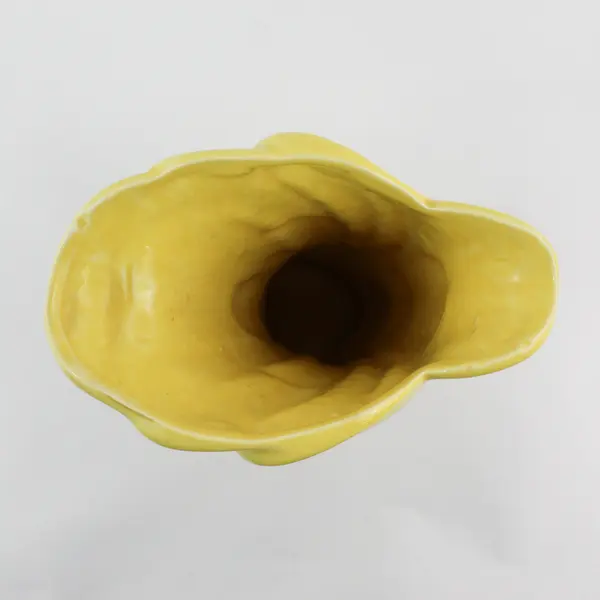 Vintage McCoy Pottery Swan Vase Yellow 9.25"