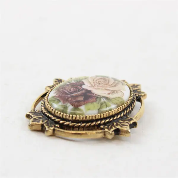 Vintage Sarah Coventry Rose Marie Gold-Tone Pendant