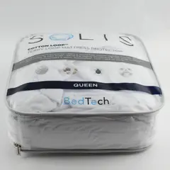 Solis BedTech Cotton Loop Terry Loop Mattress Protector Queen Size Waterproof