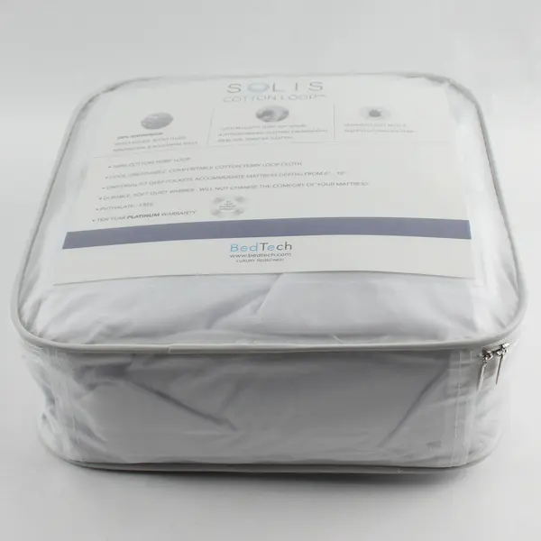 Solis BedTech Cotton Loop Terry Loop Mattress Protector Queen Size Waterproof
