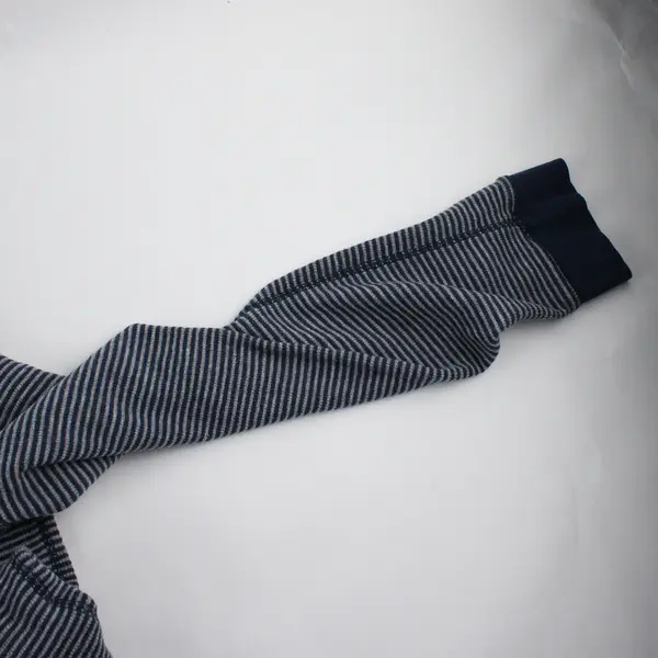 American Eagle Blue/Gray Horizontal Striped Knit Long Sleeve Sweater Womens Sz L