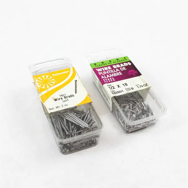 Lot of 2 Wire Brads Nails Tower TB11 Hillman 1/2 x 18 Packages