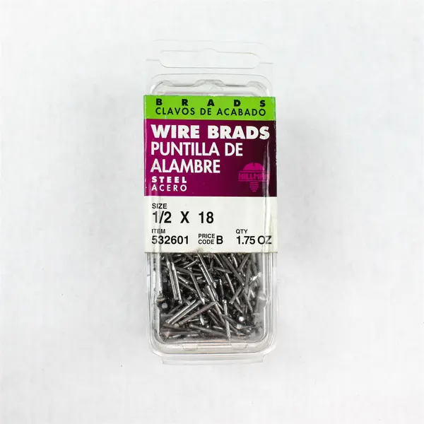 Lot of 2 Wire Brads Nails Tower TB11 Hillman 1/2 x 18 Packages