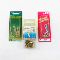 Lot of 3 Packages Wall Picture Hangers Hillman National New Open Box