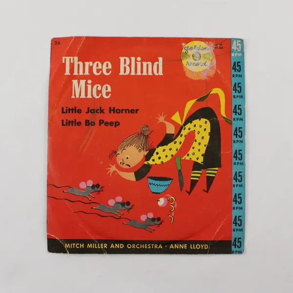 VTG Three Blind Mice Golden Record 45 RPM Mitch Miller & Orchestra Anne Lloyd 