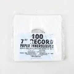 Square Deal 45 Pack White 7in Record Inner Sleeves MPN 07IW
