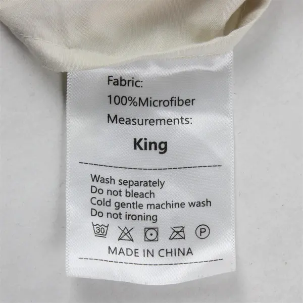 Lot of 2 Unbranded King Microfiber Cream White Textured Pillowcases