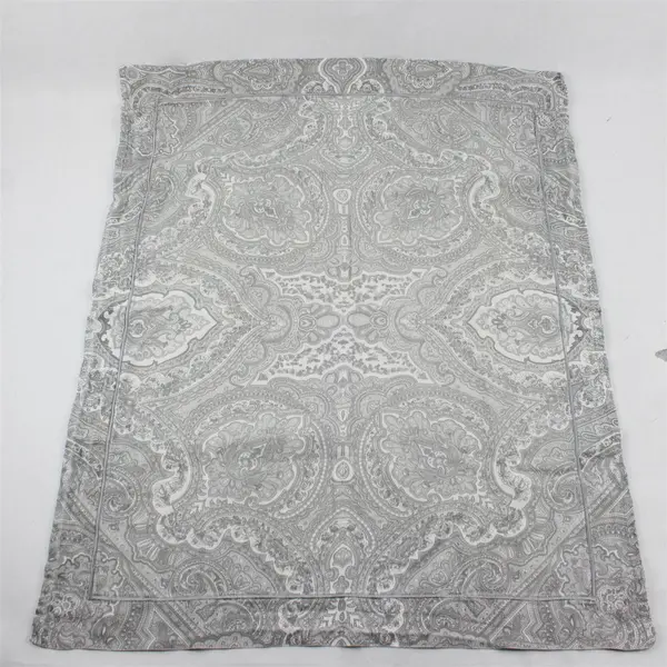 HILLST Lot of 2 Standard Pillowcases Gray/White Paisley 23x29