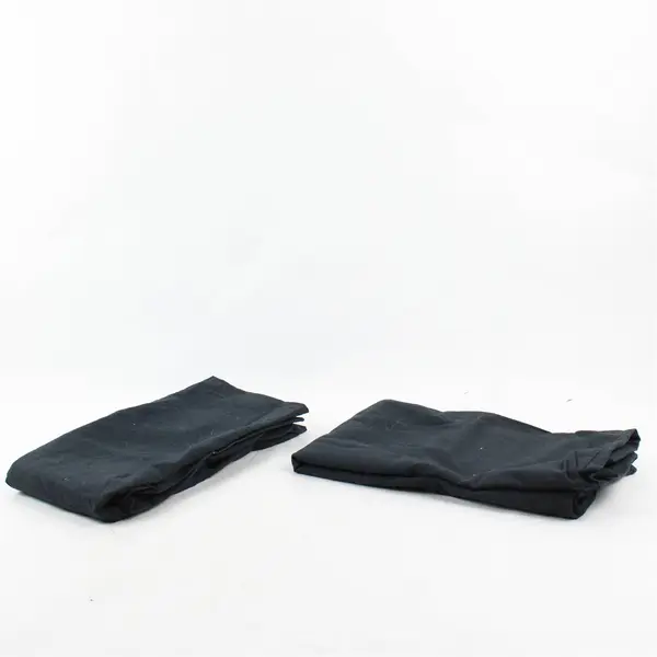 Lot Of 2 IKEA Matching Solid Black Color Square Pillowcases 100% Cotton 24"x24"