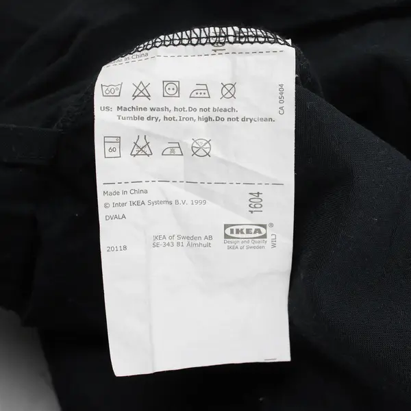 Lot Of 2 IKEA Matching Solid Black Color Square Pillowcases 100% Cotton 24"x24"