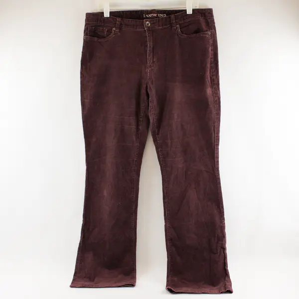 Lands End Women's Size 14 Purple Mid-Rise Bootcut Leg Corduroy Pants