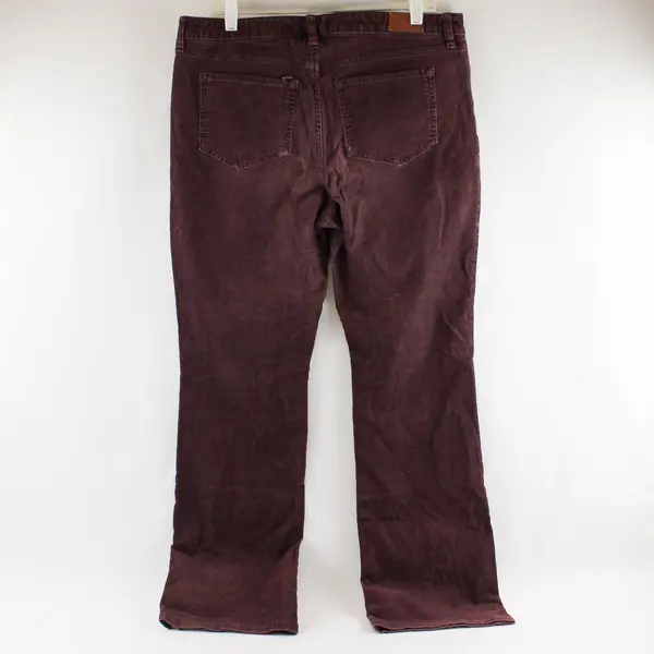 Lands End Women's Size 14 Purple Mid-Rise Bootcut Leg Corduroy Pants