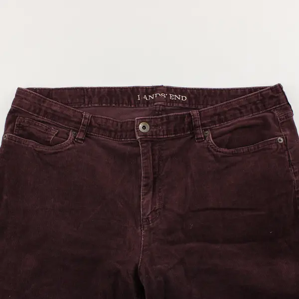 Lands End Women's Size 14 Purple Mid-Rise Bootcut Leg Corduroy Pants