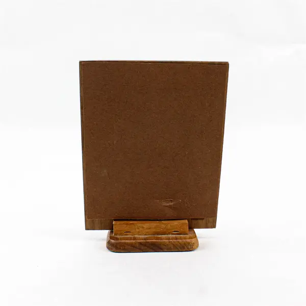 Vintage Medium Tone Wooden Free Standing Picture Frame 2" x 3"
