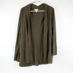 LOFT Olive Green Open-Front Knit Cardigan Women's Large