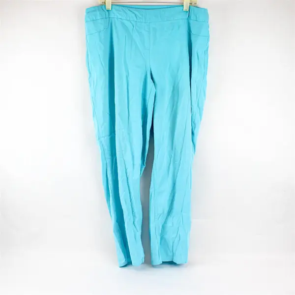 Slim-Sation By Multiples Aqua Jeggings Women's Plus Size 16