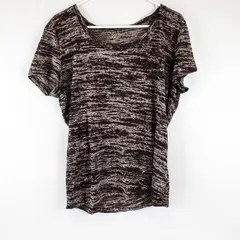 Great Northwest Indigo Sheer Brown and Taupe T-Shirt Women's XL