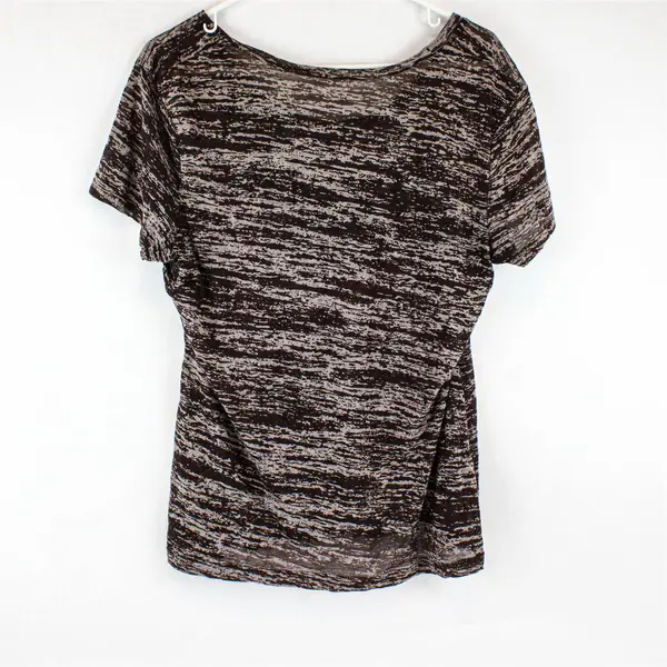 Great Northwest Indigo Sheer Brown and Taupe T-Shirt Women's XL