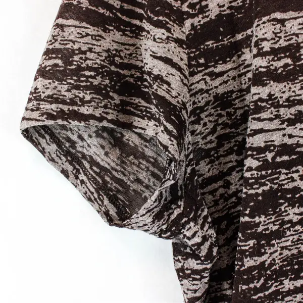 Great Northwest Indigo Sheer Brown and Taupe T-Shirt Women's XL