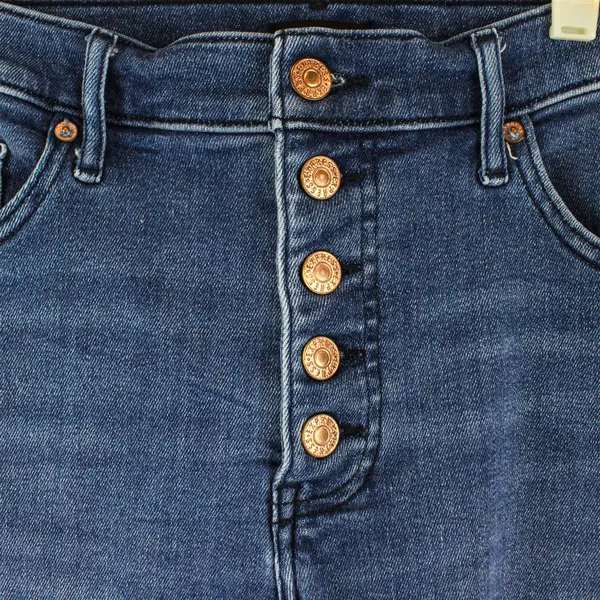 Express Medium Wash Mid-Rise Button Fly Skinny Jeans Women's Size 14R