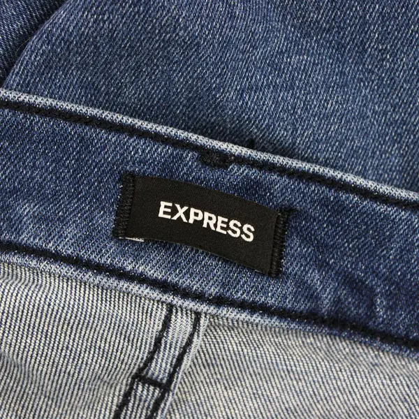 Express Medium Wash Mid-Rise Button Fly Skinny Jeans Women's Size 14R