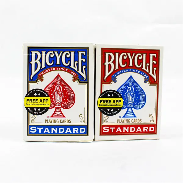 Set of 2 Bicycle Standard Poker Playing Cards 1-Red Deck & 1-Blue Deck 