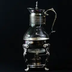 Vintage English Silver Mfg. Corp Heated Coffee or Tea Carafe Server USA 14.5” 