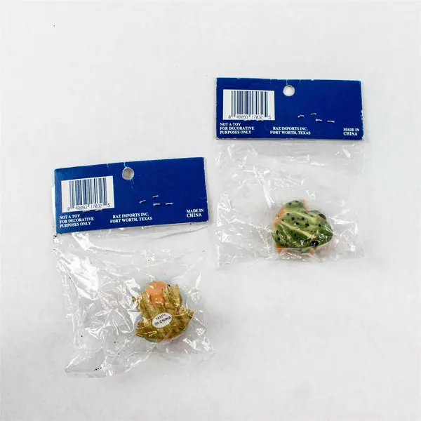 Lot of 2 Raz Imports Foam Frog Craft Figures Z9110