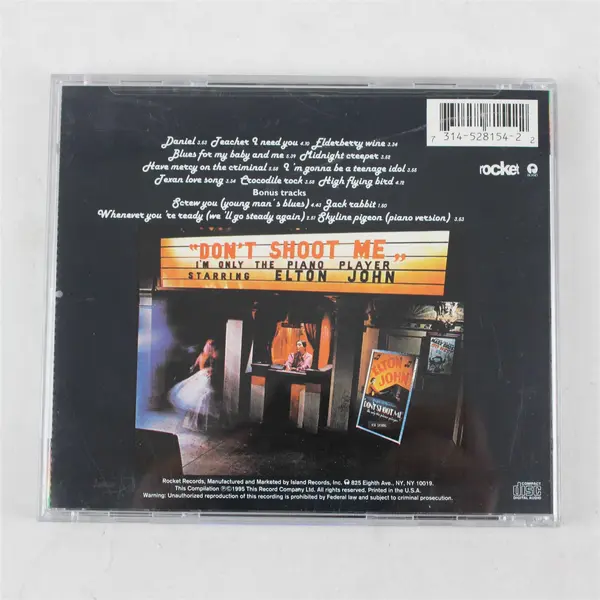 Elton John Don't Shoot Me I'm Only The Piano Player CD 1995 Rocket Records