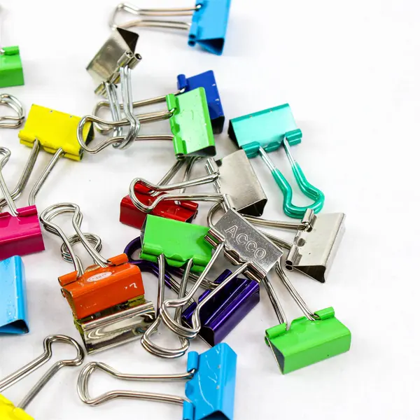 ACCO Lot of 2 Binder Clips Mini Small Assorted Colors 35/43 Count