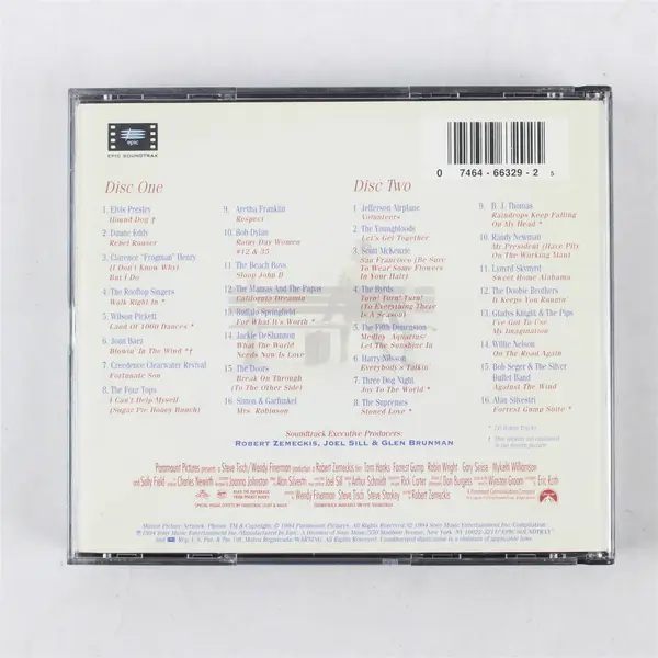 Forrest Gump The Soundtrack (CD, 1994, 2 Discs, Sony Music Distribution)