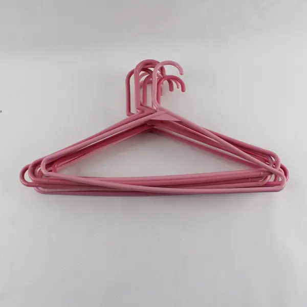 Lot of 5 Light Pink Plastic Clothes Hangers Unbranded