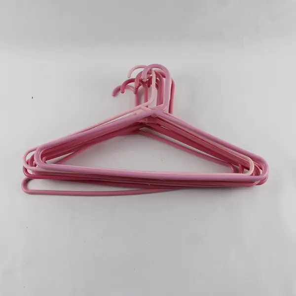 Lot of 5 Light Pink Plastic Clothes Hangers Unbranded