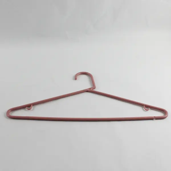 Dusty Rose Pink Plastic Clothes Hangers with Strap Hooks
