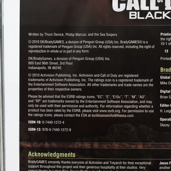 Call of Duty Black Ops Prestige Edition Strategy Guide and Multiplayer Map Stand