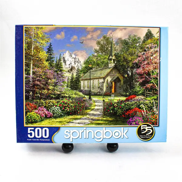 Springbok "Mountain View Chapel" 500-Pc. Jigsaw Puzzle, 2018 complete 