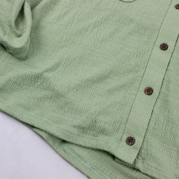 Telluride Light Green Roll-Tab Sleeve Button-Up Blouse Women's Large